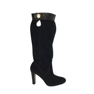 Michael by Michael Kors Women heeled Suede Knee Boots Sz. 8 Black EUC Trendy